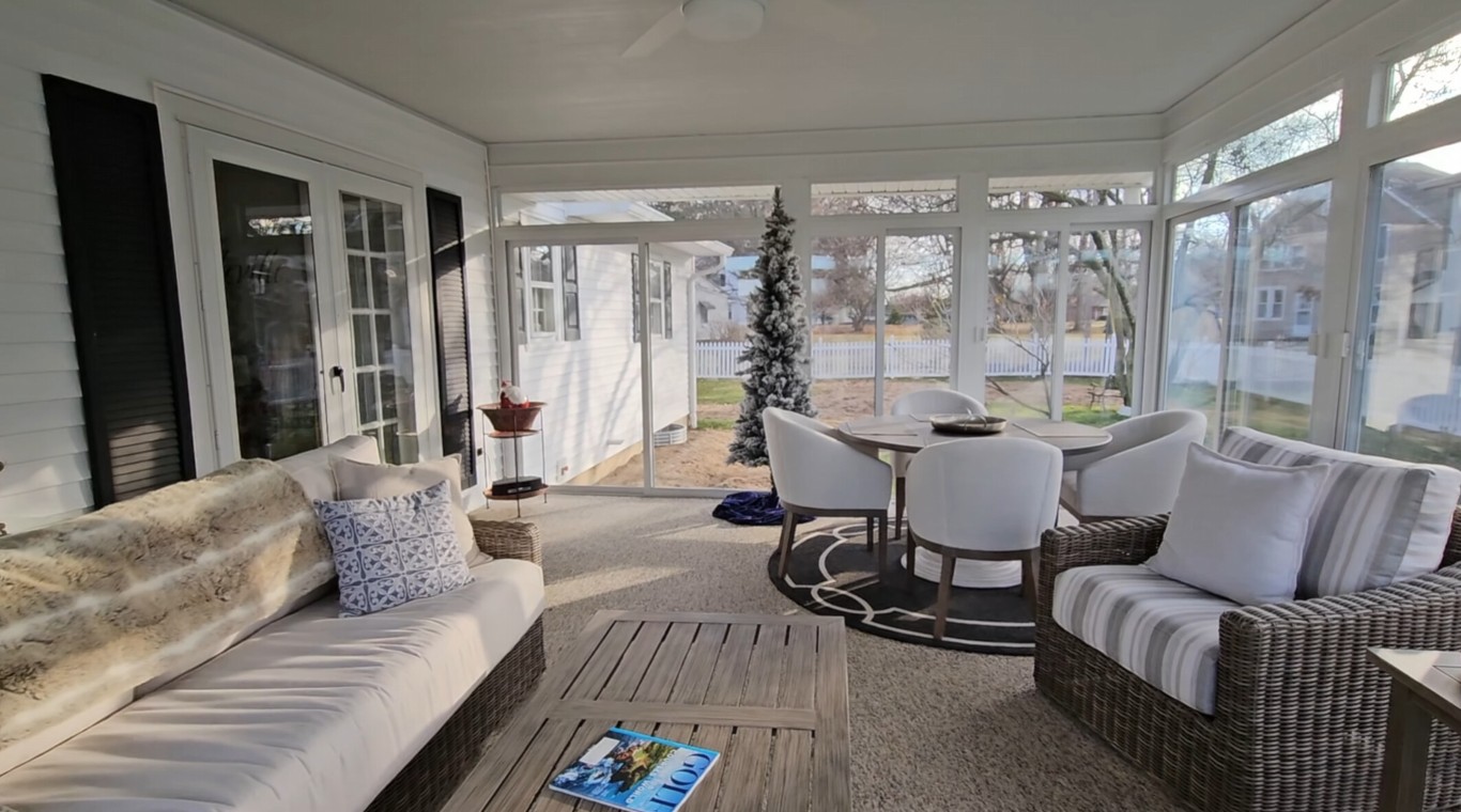 Climate-controlled sunroom interior in Kendall, FL